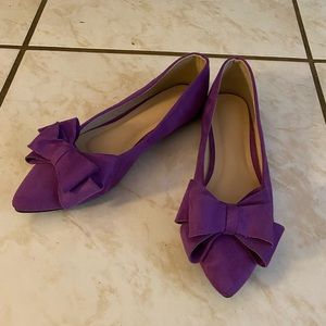 Cute purple bow tie flats